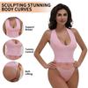 Shapewear Bodysuits for Women Sexy Sleeveless Halter Tops Summer V Neck Leotard Going Out Backless Bodycon One Piece Body Shaper