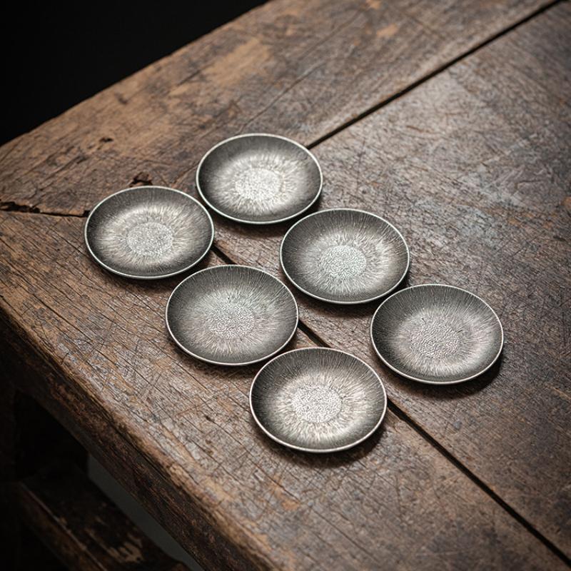 

Бытовой сплав, используемый для чайных чашек, набор антикварных нескользящих чайных подносов и подстаканников, чайный сервиз в стиле кунг-фу, аксессуары для церемоний