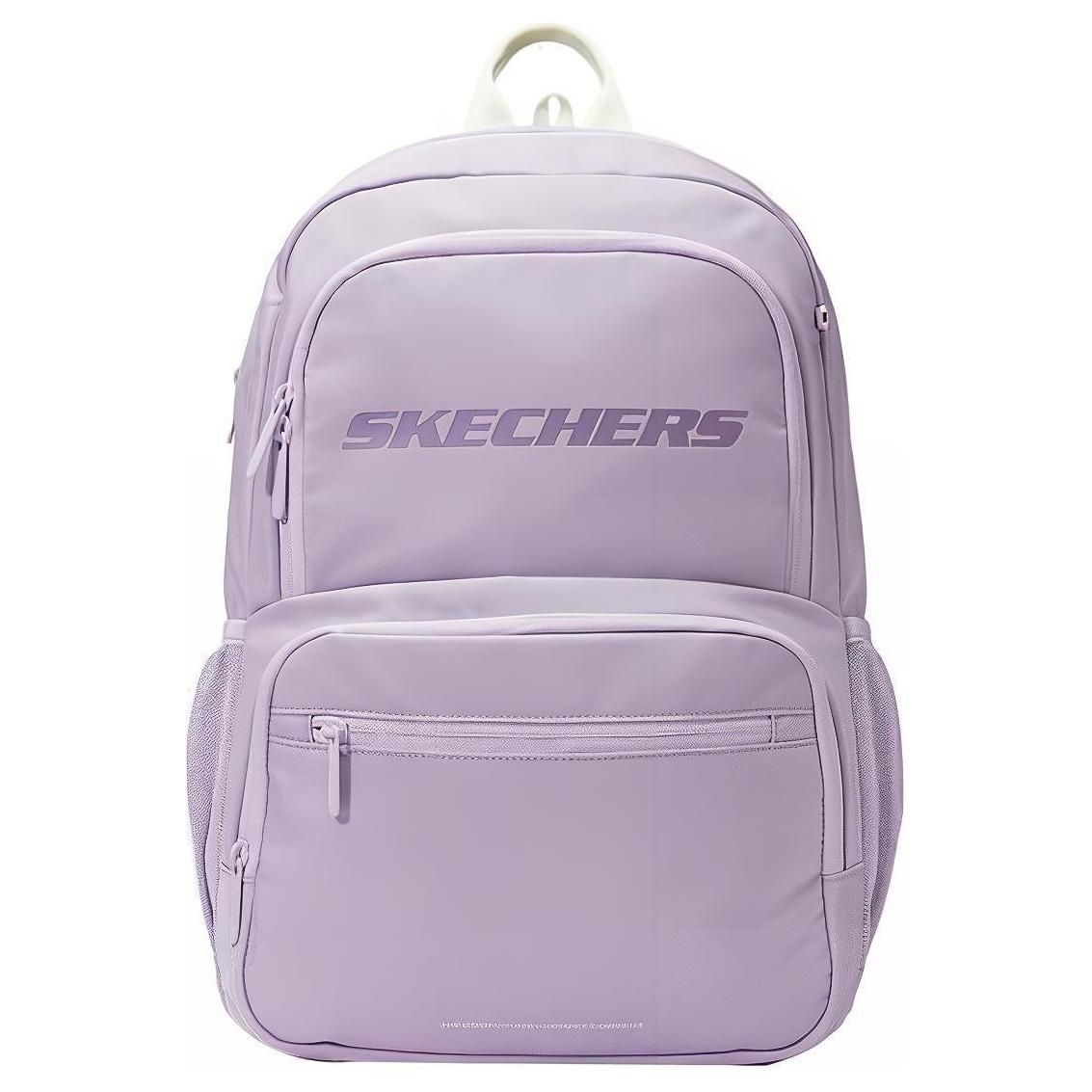 Skechers Logo Zipper Closure Fabric Backpack Unisex Backpack Lavender L323U095-0239 Tranquil Orchid Purple
