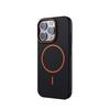 Applicable to Apple 17promax matte skin color contrast fine ring magnetic suction iPhone16 light and anti-drop mobile phone case