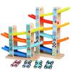 Colorful Wooden Educational Glide Car for Children - Fast, Interactive Parent-Child Toy