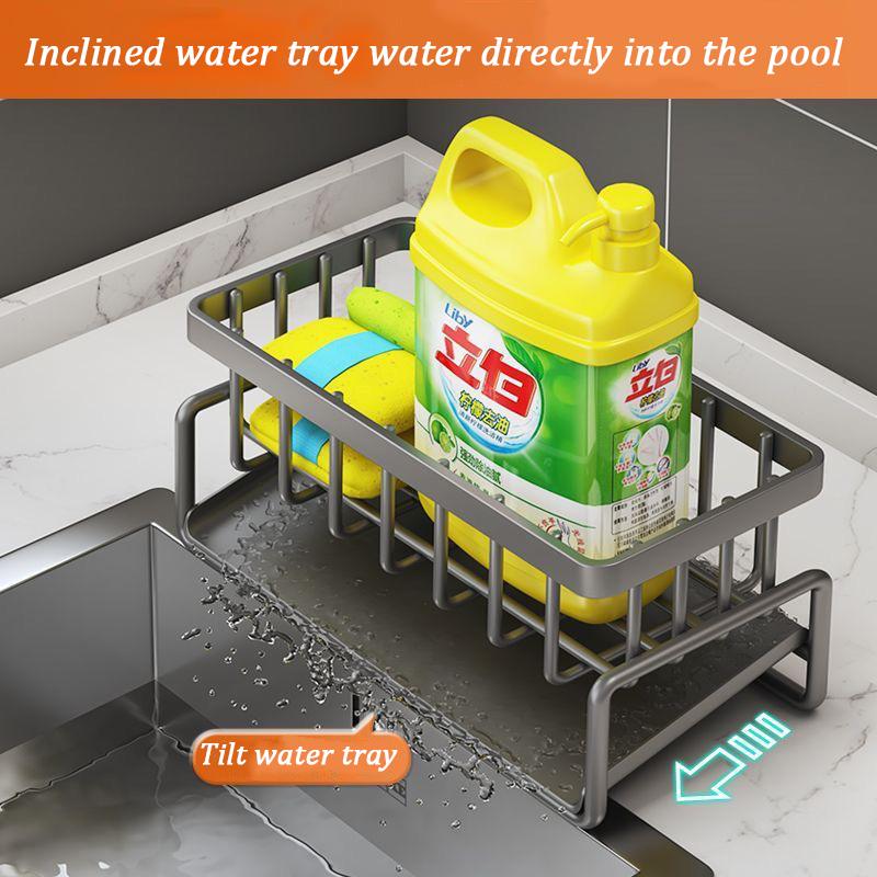 Suport de scurgere de uz casnic de bucătărie Suport de scurgere de perete multifuncțional Depozitare cu mai multe straturi din oțel inoxidabil