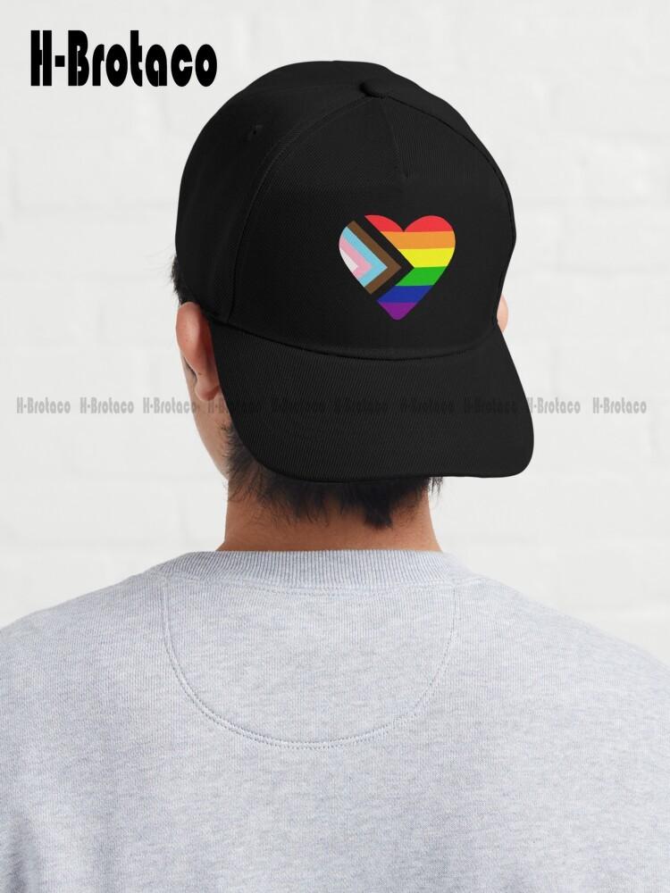 

Бейсбольная кепка с сердечком Progress Pride, шапки для бега для женщин, кепки для охоты, кемпинга, пешего туризма и рыбалки, быстросохнущая сетчатая кепка Harajuku