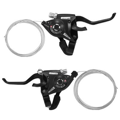 2pcs Bicycle Speed Shifter Brake Shifter with Shift Cable 24 Speed MTB Mountain Bike Shifter Set
