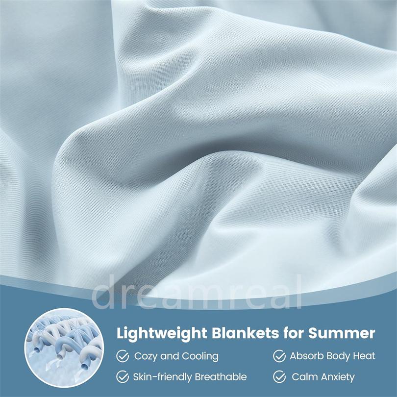 High Quality Cooling Comforter, Lightweight Smooth Air Condition Blanket Summer Quilt, Fluffy Soft Cold Touch Fabric Blanket