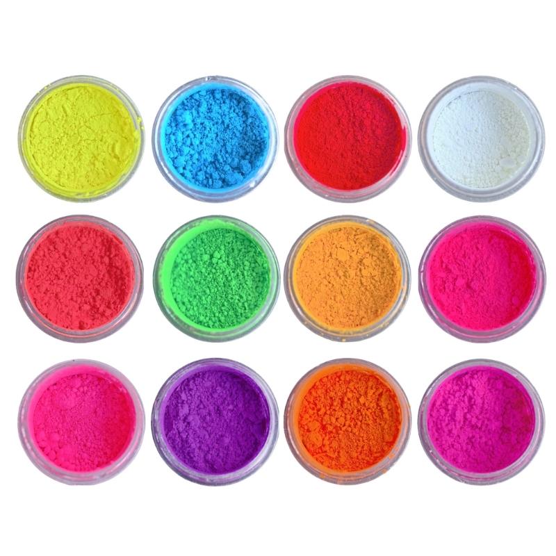 

12 Piece UV Glitter Powder Set Vibrant Art Pigments for Craft & 1