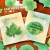 Symulowane Liście Karteczki Samoprzylepne dla Uczniów, Wysoki Poziom Estetyczny, Papier Samoprzylepny z Wiadomościami w Kształcie Liści Klonowych, Urocze Liście, Notatnik Samoprzylepny N-krotnego Użycia