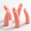5Pcs/Set Nail Art Practice Hand False Finger Silicone Nails With Magnet Can Be Insert  Nail Plate Manicure Tools Display