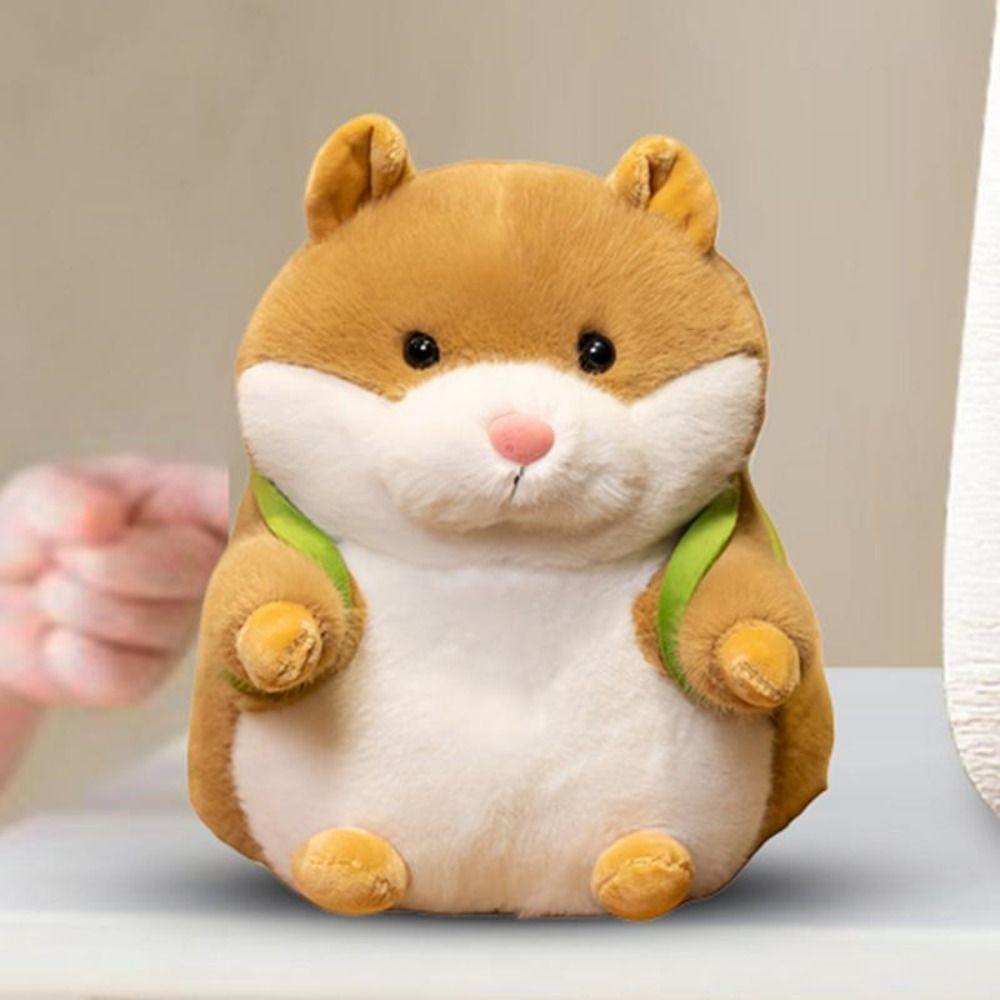 PP Cotton Backpack Hamster Plush Toys With Avocado Bag Hamster Stuffed Toy  Home Decor