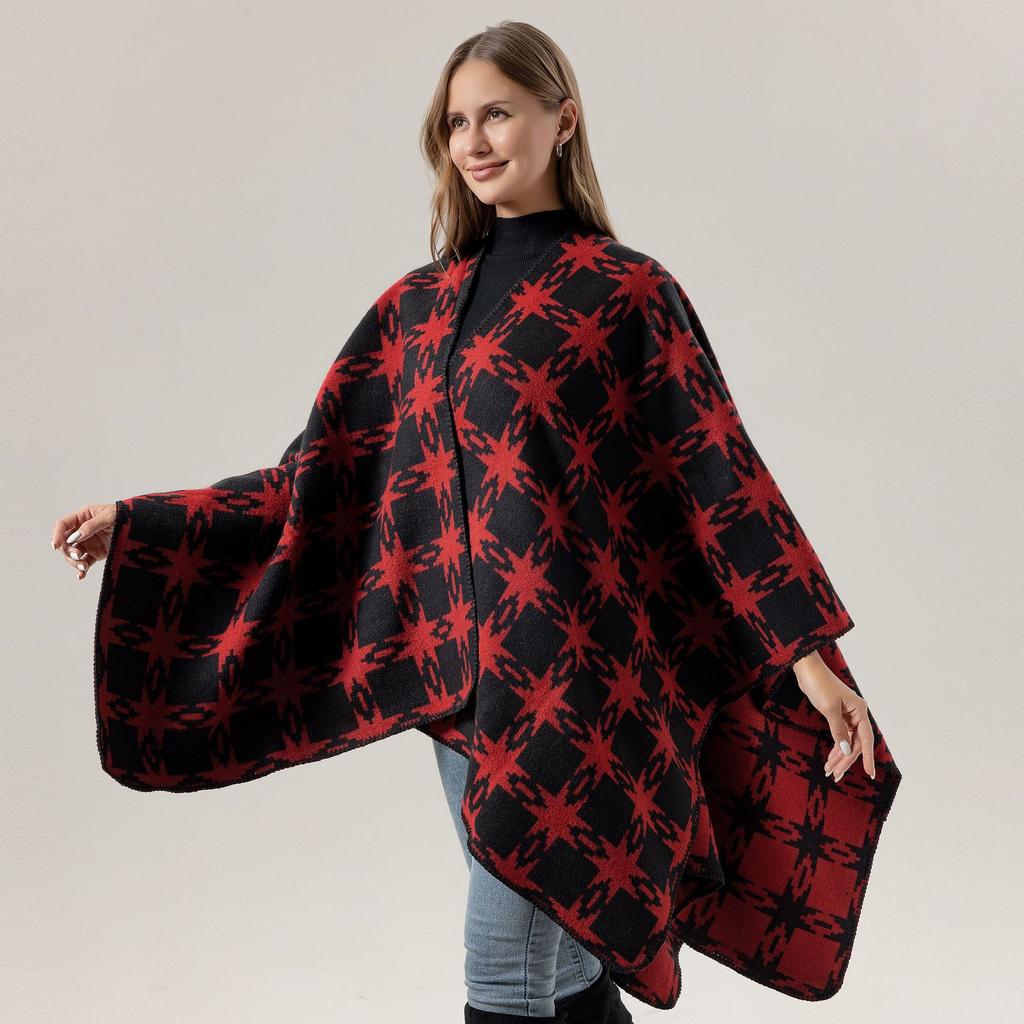 Jednoduchý šál, letní luxusní šátek, teplý rozdělený plášť pro ženy