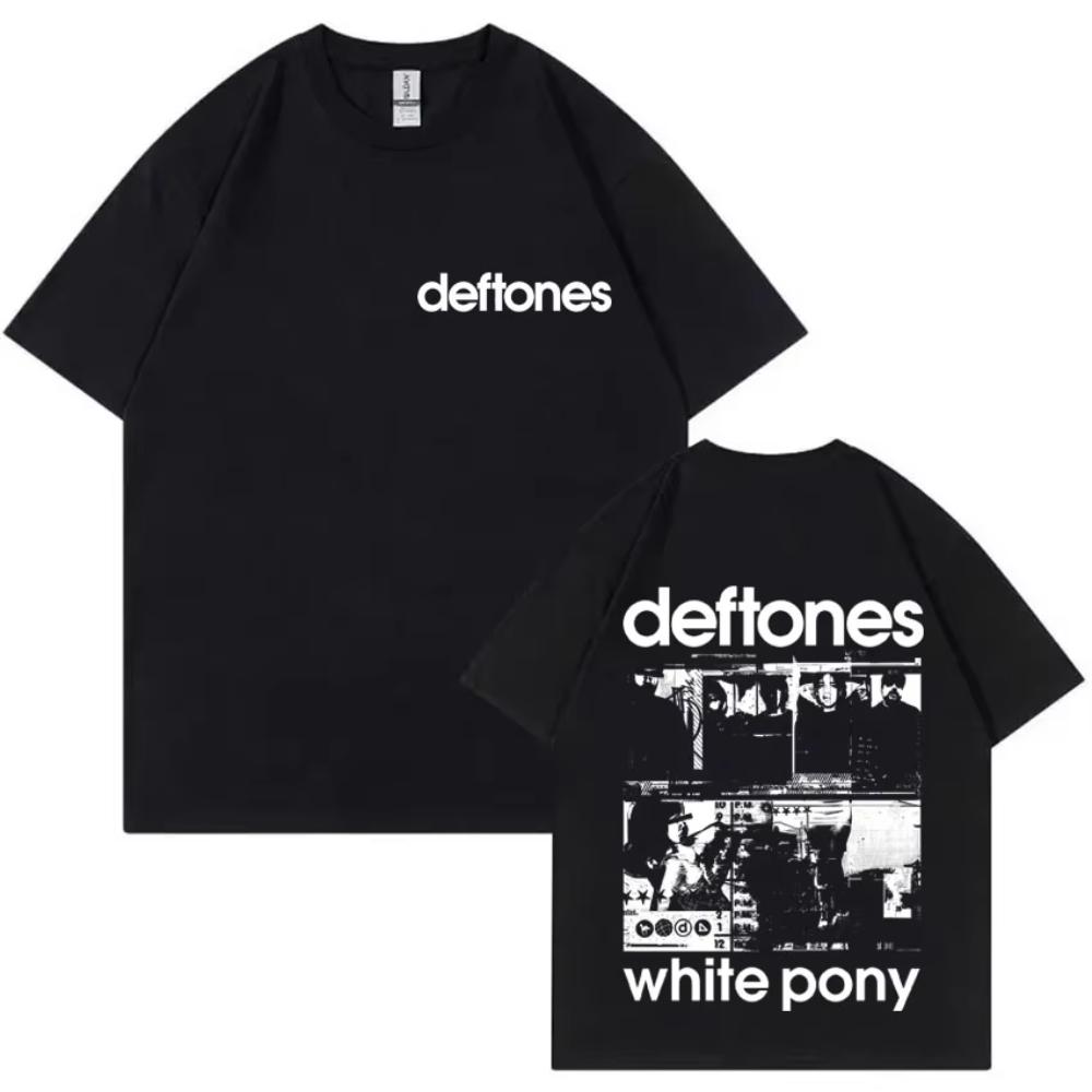 

Rock Band Deftones White Pony Double Sided Print T-shirt Men Hip Hop Alternative Metal Oversized Streetwear Women Fashion Tsh... S разноцветный