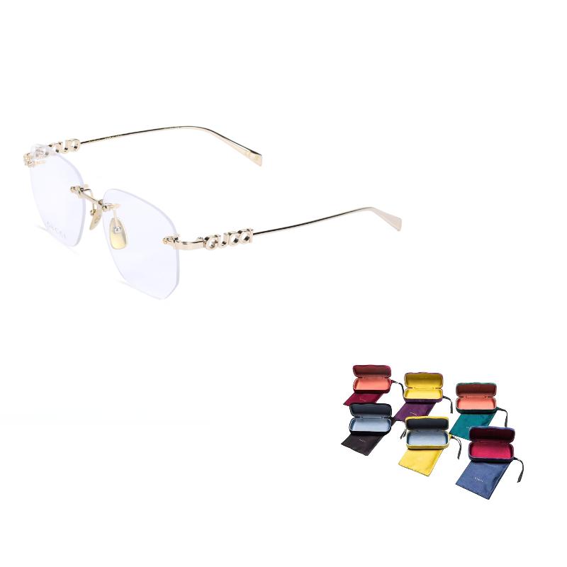 Gucci Logo Design Square Sunglasses Women sunglasses Gold GG1806O002