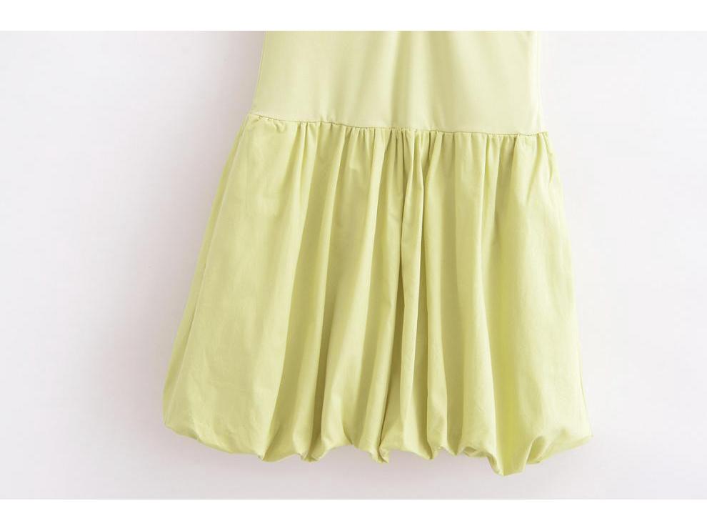 Spring V-Neck Sleeveless Balloon Hem Dress - European & American Hot Girl Style