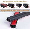 5/8/10 Meters B Type Car Door Seal Strips Noise Insulation Windproof Weatherstrip Rubber Seals Sticker Auto Interior Accessories