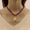 Marine Organism Charms Resin Flower Pendant Necklace Necklace Set Dopamine Necklace  Male