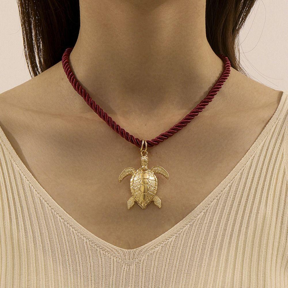 Marine Organism Charms Resin Flower Pendant Necklace Necklace Set Dopamine Necklace  Male