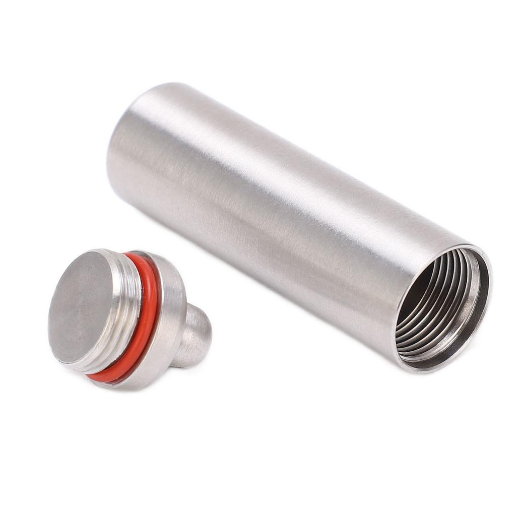 Nouzové pouzdro na pilulky Vodotěsná mini nerezová krabička na léky pro kempování, cestování, turistiku