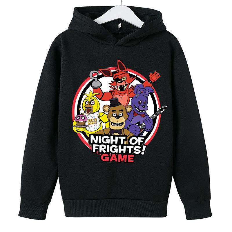 Five Nights At Freddy Hoodie for Children FNAF Anime Cartoon Cute Hooded Sweatshirt Boys Girls Autumn Fashion Sports Hoodies