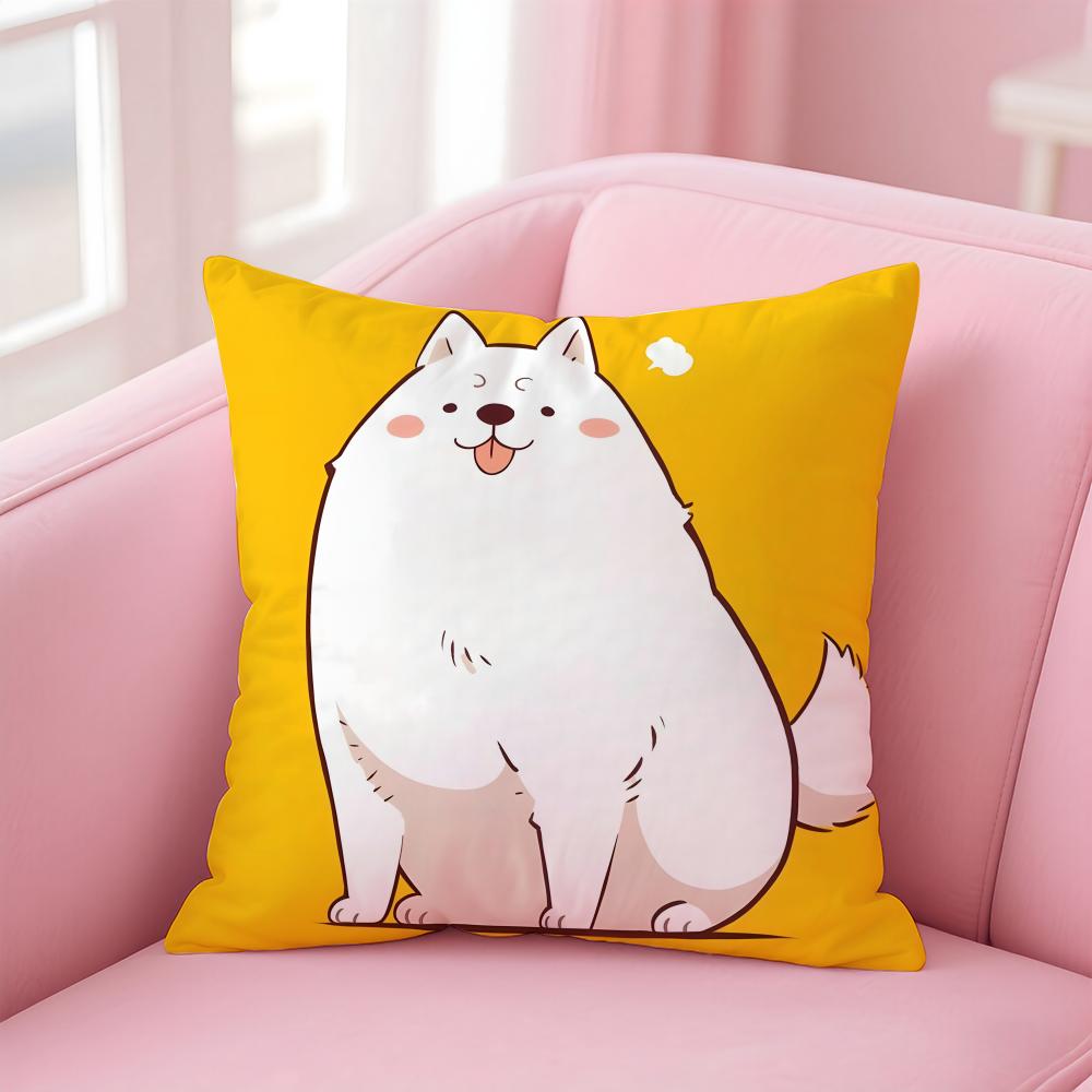Fluffy Cute Art Adorable Puppy Cushion Cover Pillow Case Soft Skin Friendly Fabric Concealed Zipper