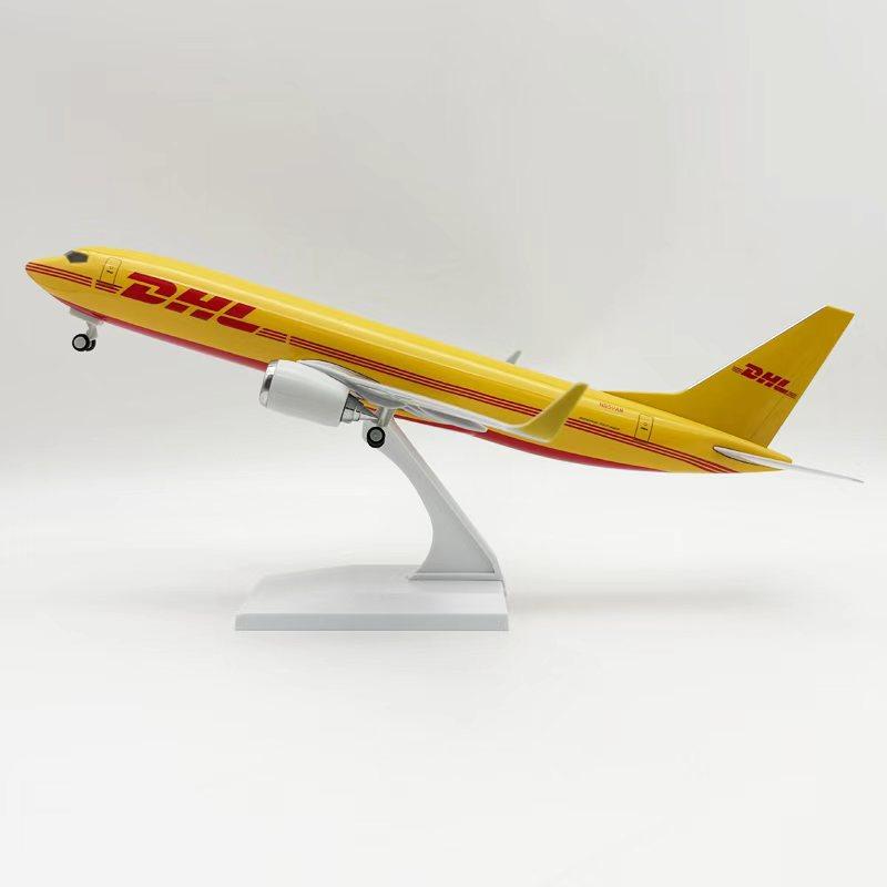 1:240 Scale DHL Airways B737 Airplane 30CM Model Miniature Resin Plane With Base & Wheels Souvenirs Aircraft Home Decoration
