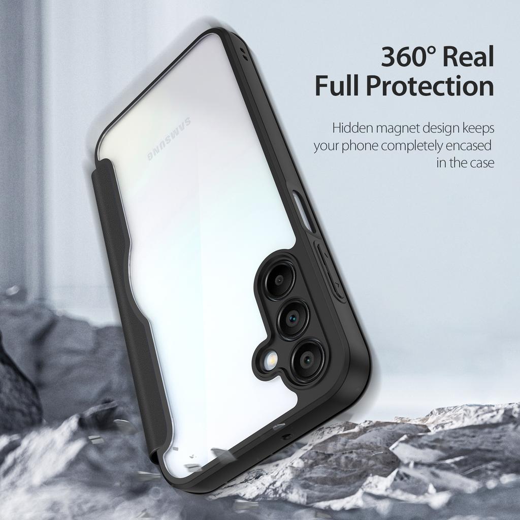 DUX DUCIS Skin X Pro for Samsung Galaxy A15 4G/A15 5G Leather Case Card Slots Flip Phone Cover