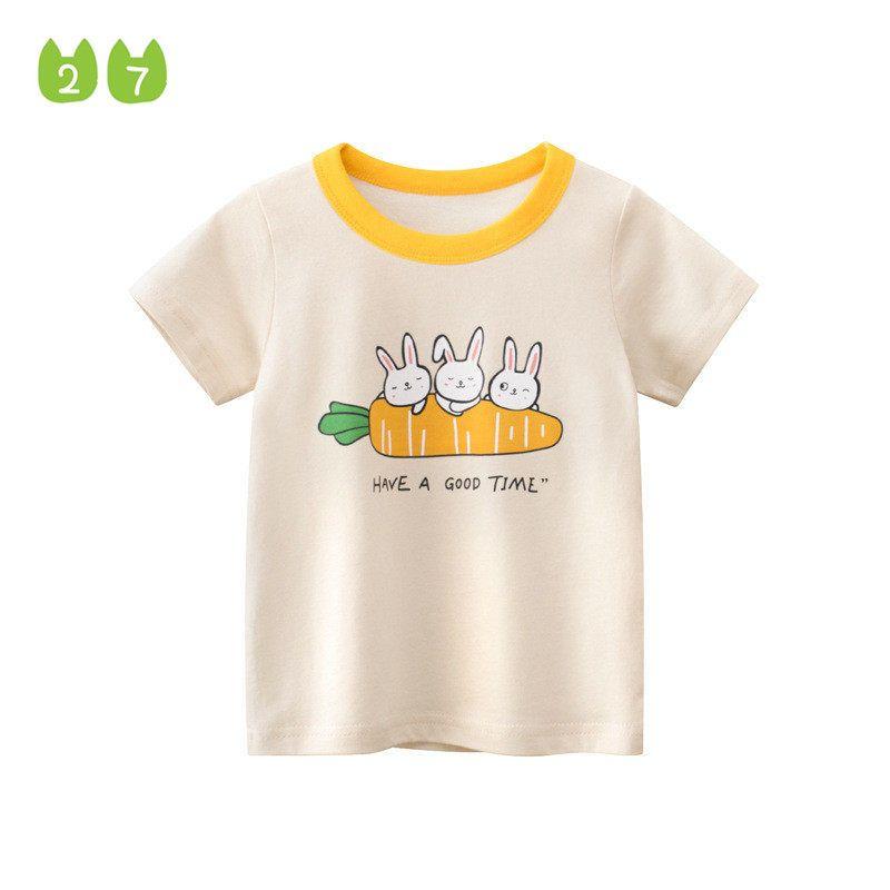 27home Bunny Short-Sleeved Round Neck Cartoon Children's Clothing