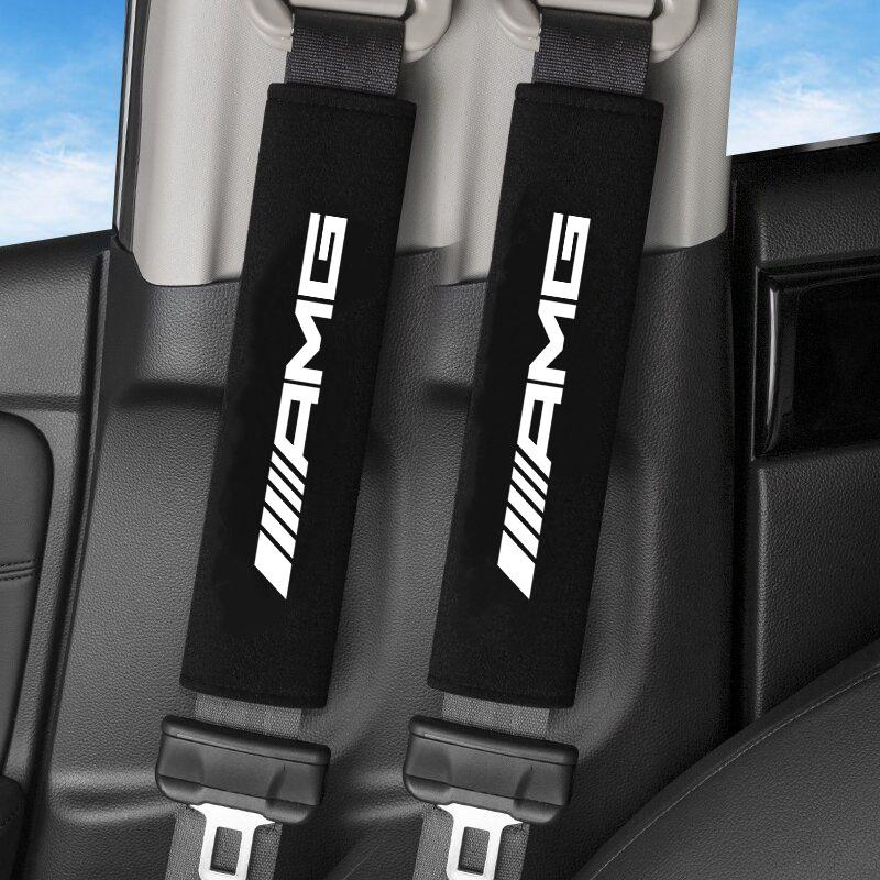 2Pcs Car Seat Belt Safety Belt Shoulder Cover For Mercedes Benz AMG W204 W205 W203 W211 W212 W213 W201 W210 W124 W126 W140