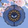 Classic Mandala Evil Eye Wind Chime - 3D Hanging Rotary Outdoor Decor, Colorful Metal Garden Art for Patio