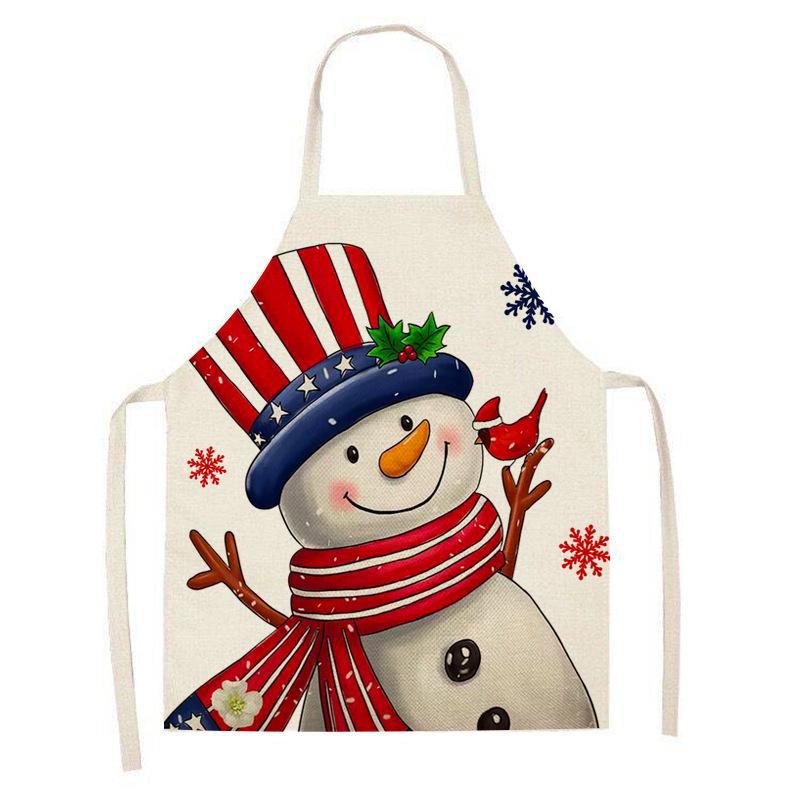 Linen Anti-Fouling Kitchen Apron with Halter Neck
