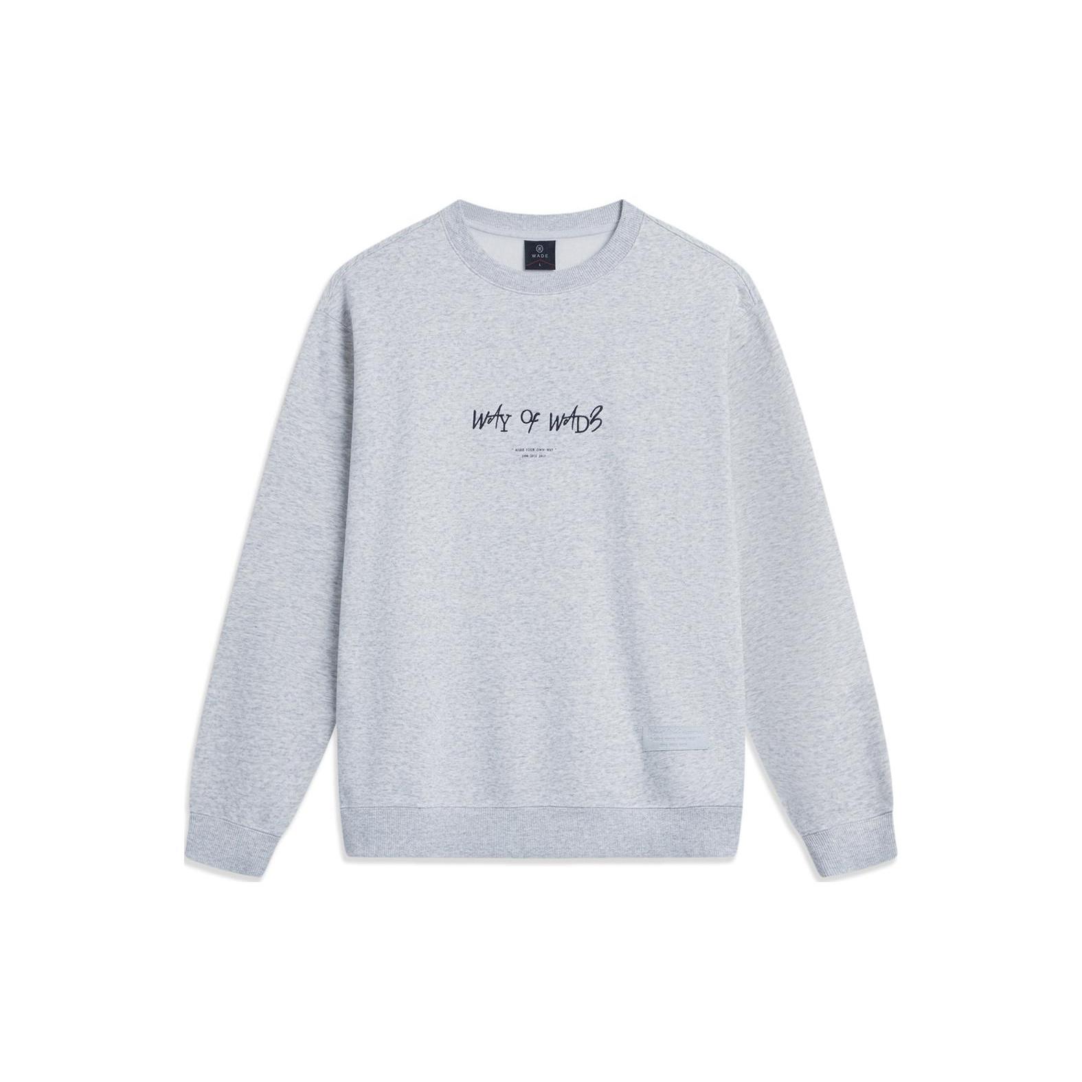 Li Ning Sweatshirt Men s Heather Gray Stone Gray AWDT941-3 2XL