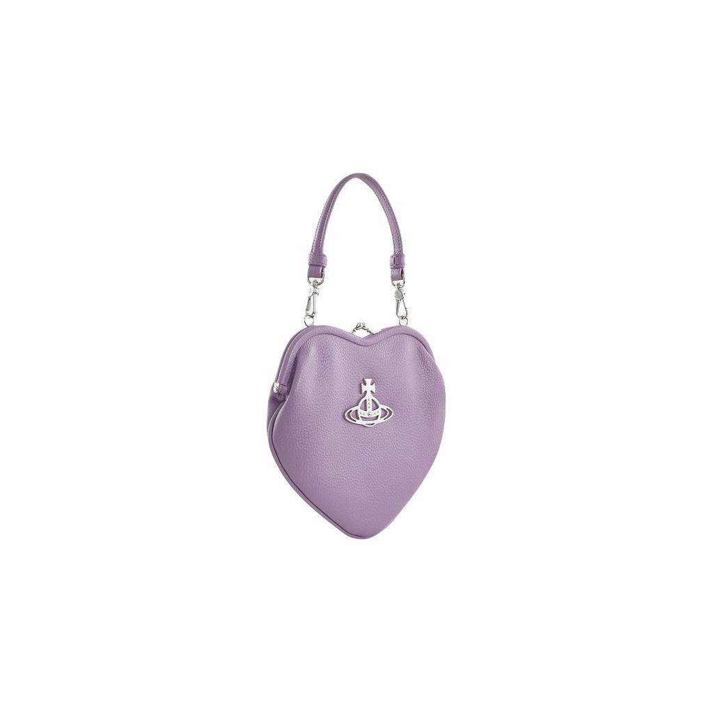 VIVIENNE WESTWOOD Belle Heart Shaped Silhouette Ball Pendant Recycled Polyurethane Wallet Women Wallet Purple 4304006NS000DLAPURPLE