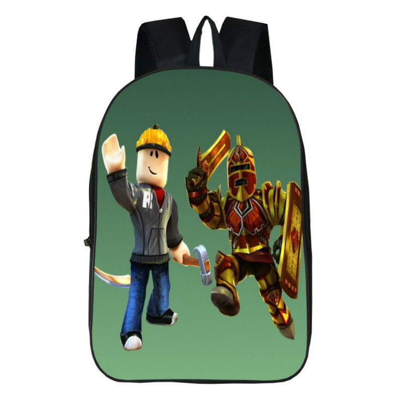 Roblox Pattern Kids School Backpack With Large Capacity And Durable Polyester Material