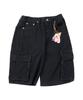 STENDS [M~4Xl] Cargo Pocket Bermuda Denim Pants_Black