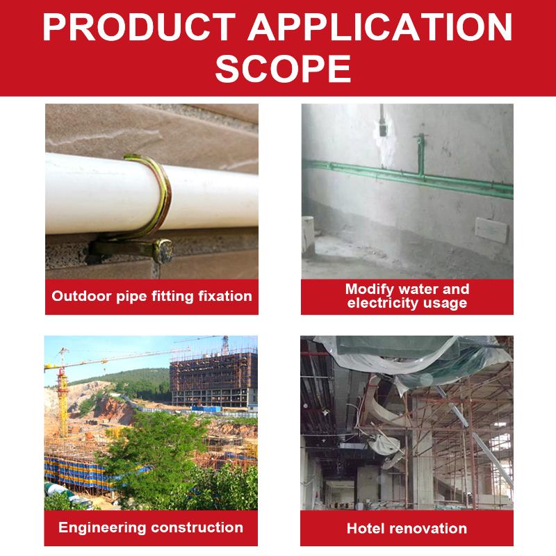 VKKM - 60-Piece Pipe Hook Nail Set - Suitable for PVC Pipes/Metal Pipes, Sturdy and Rust-Proof