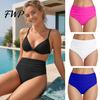 Flexible Fit Swimming Shorts High Waisted Bikini Bottoms for Women, Tummy Control Trunks, Ruched Detailing Beach Swimwear Classic Cut Swim Trunks