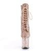 Sexy Women Bright Patent Leather Low Boots High Heel 20cm Stiletto Round Toe Boots Pole Dancing Shoes