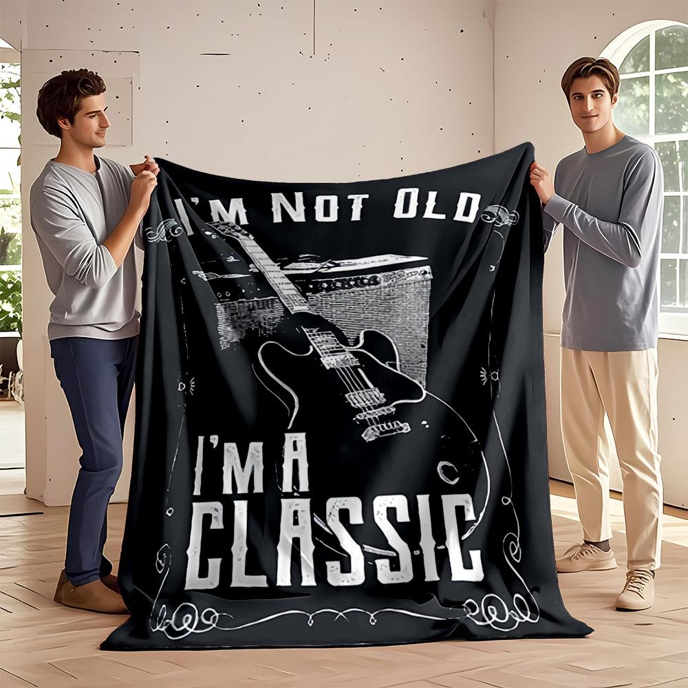 Vintage Guitar Classic Blanket for all seasons blanket lunch break throw gift