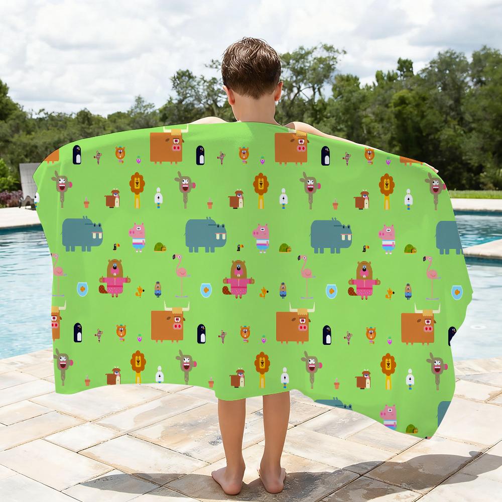 Cartoon Cute H-Hey D-Duggee Towel Quick Dry Absorbent Beach Towel for Sports, Fitness, Swimming and Outdoor Activities