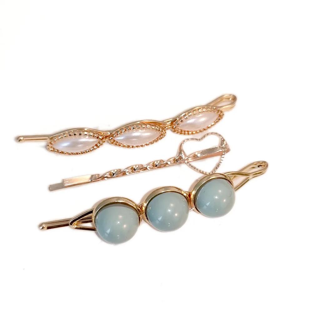 Pearl Hairpin Set Korean Temperament Sweet Beauty Net Red INS Super Immortal  CLIP Side  Liu Hai  D135