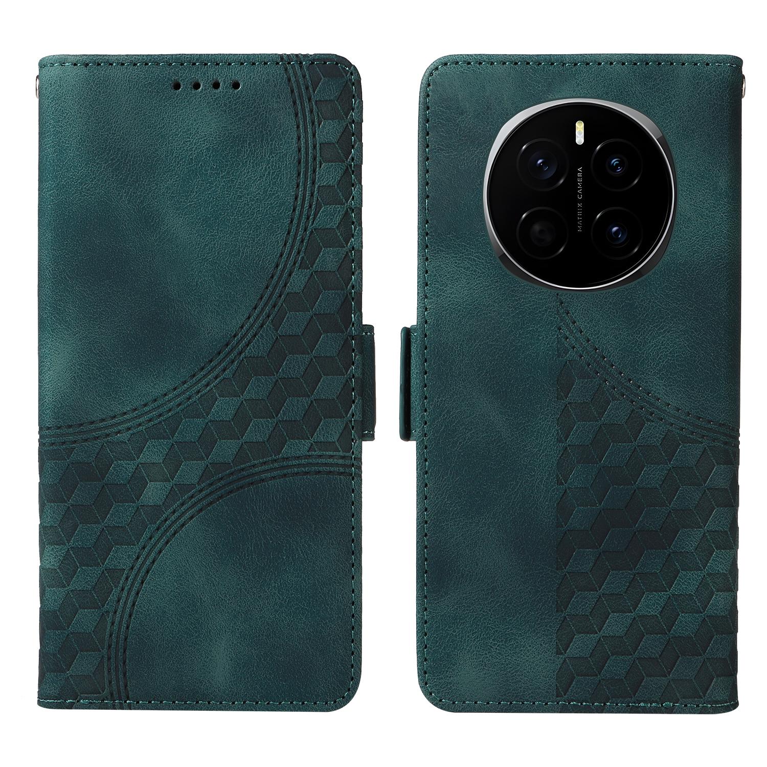 

Для Honor Magic7 5G Чехол Кожаный Чехол для Телефона Ромбовидный Звездный С Тиснением Green