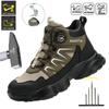 Steel Toe Safety Shoes Men Work Shoes Sneakers Lightweight Anti-Puncture Safety Shoes Men Indestructible Industrial Boots
