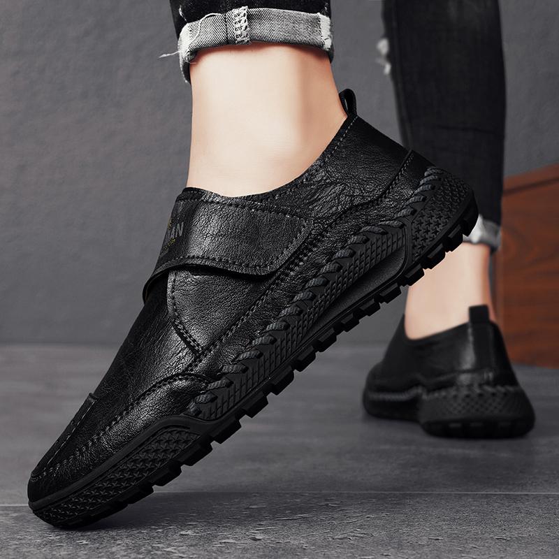 38-48 Men's Classic Fashion Casual Leather Shoes Retro Outdoor Low Cut Men's Leather Shoes Casual Shoes