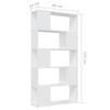 Bookshelf Room Divider White 80 x 24 x 155 cm Wood Based Material