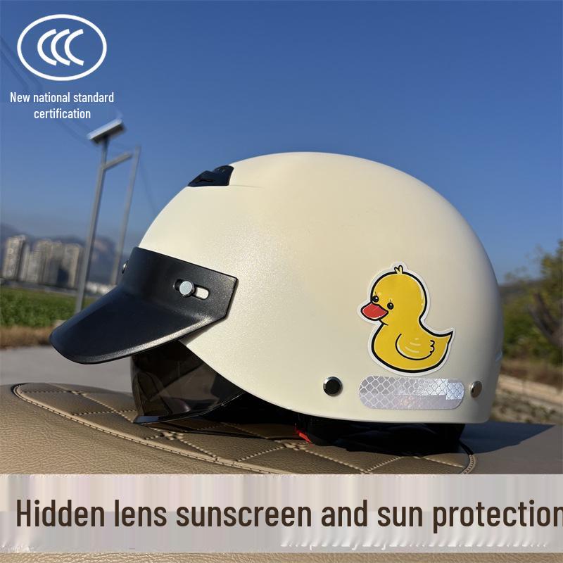 

Universal Electric Vehicle 3C Certified Half Helmet for Men & Women - Sun Protection, All-Season Safety for Motorcycles & Electric Bicycles Adult Summer Helmet