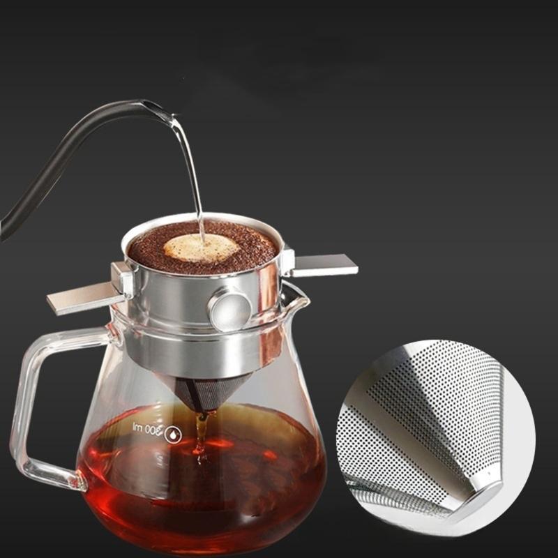 Filtro de Café Pour Over Reutilizável Cafeteira para Camping Acessórios para Casa Copos de Filtro de Café Ferramenta de Espresso para Acampamento