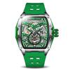 BONEST GATTI German Craftsmanship Men's Watch | Luxury Tonneau Stainless Steel Skeleton Automatic Mechanical Movement Wristwatch
