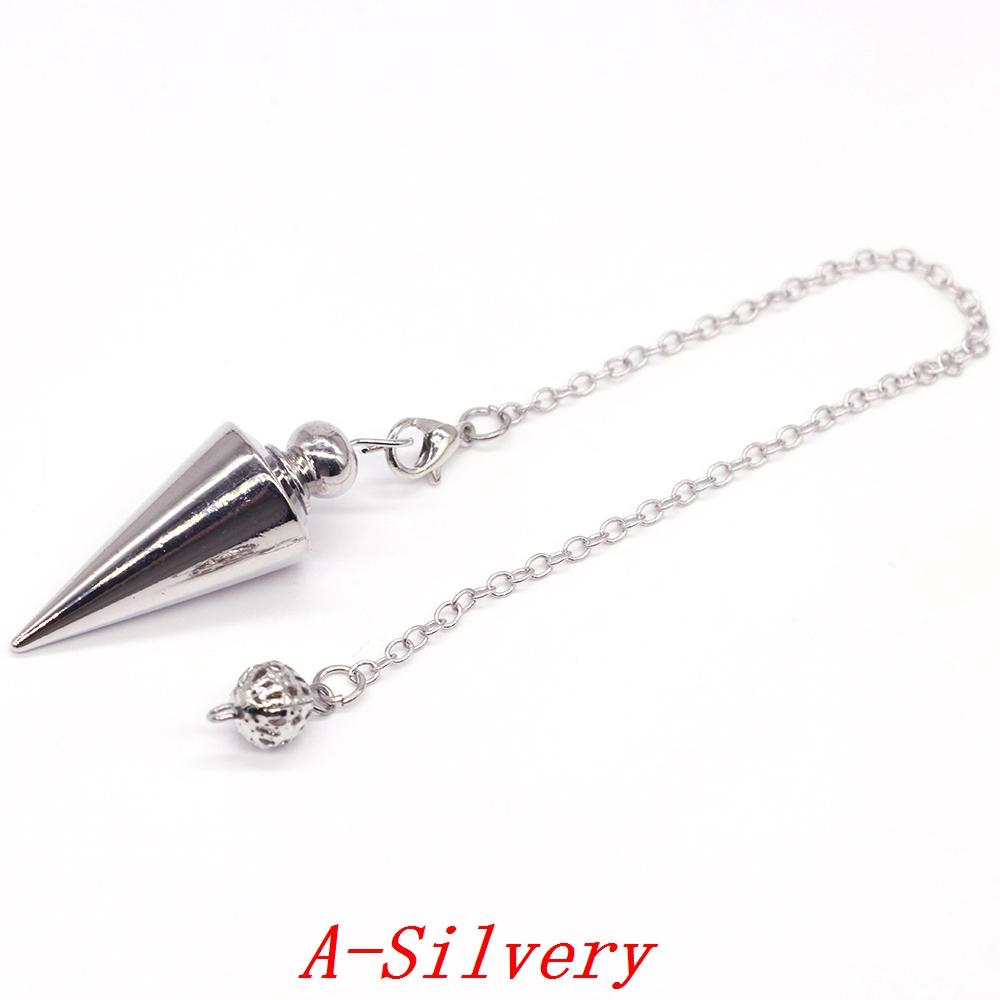 Metal Pendulum For Dowsing Divination Pendulos Spiral Cone Gold Color Copper Radiesthesia Pendulums Healing Pendule