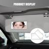2 PCS Car Sun Visor Mirror, Stick-on High-definition Shatter-proof Stainless Steel Cosmetic Mirror Not Block Line of Sight, Convenient Travel