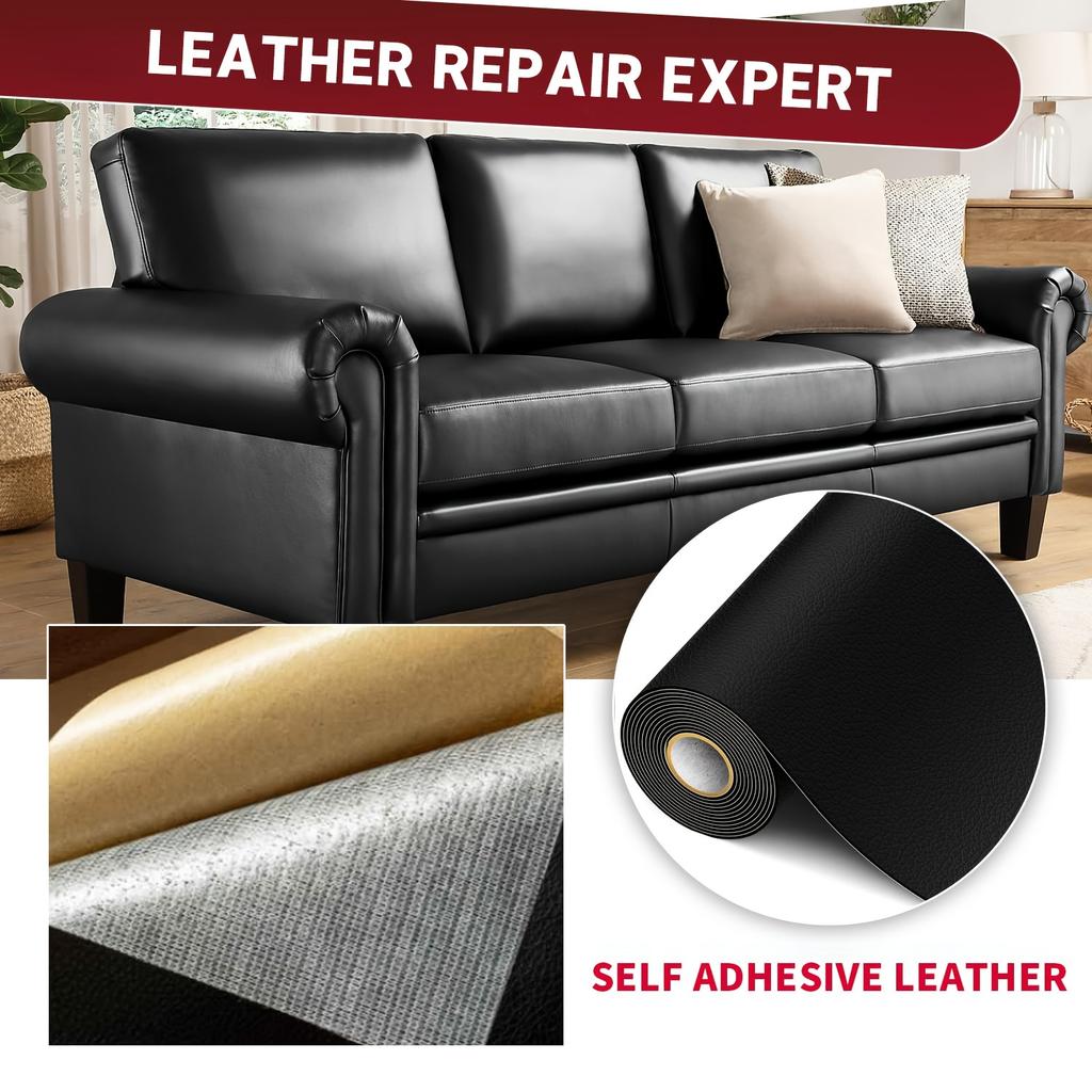 1pc Self-adhesive Leather, 50.01*138.0cm, Large-sized Sofa Repair Patch, Leather Repair Car Seat Refurbished Leather Headboard Soft Bag