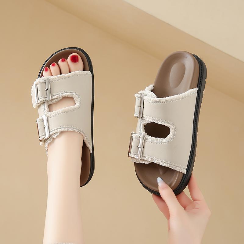 Female Shoes Ladies' Slippers Platform 2025 Summer Soft Slides Retro Concise Slippers Women Summer Shoes Slides Pantofle Platfor